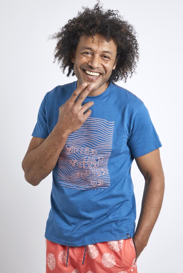cabano Weird Fish Wavelength T-Shirt K Dark Blue