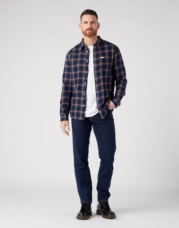 Cabano Wrangler Check Shirt 1050 R Navy