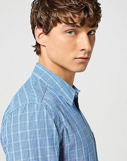 Cabano Wrangler Check Shirt 7222 B R Blue