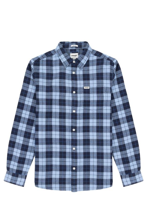 Cabano Wrangler Check Shirt Cerulean K Light Blue