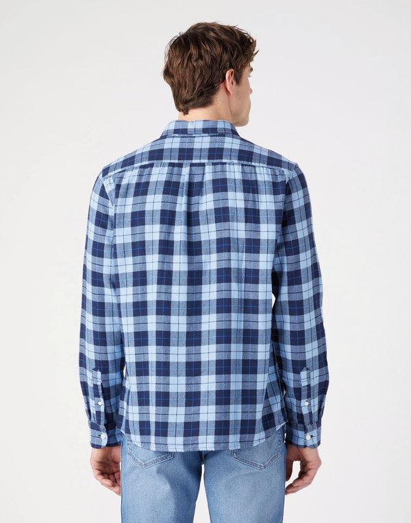 Cabano Wrangler Check Shirt Cerulean R Light Blue