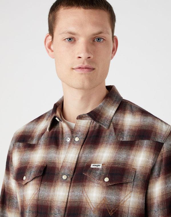 Cabano Wrangler Check Shirt Dahlia 1919 R Brown