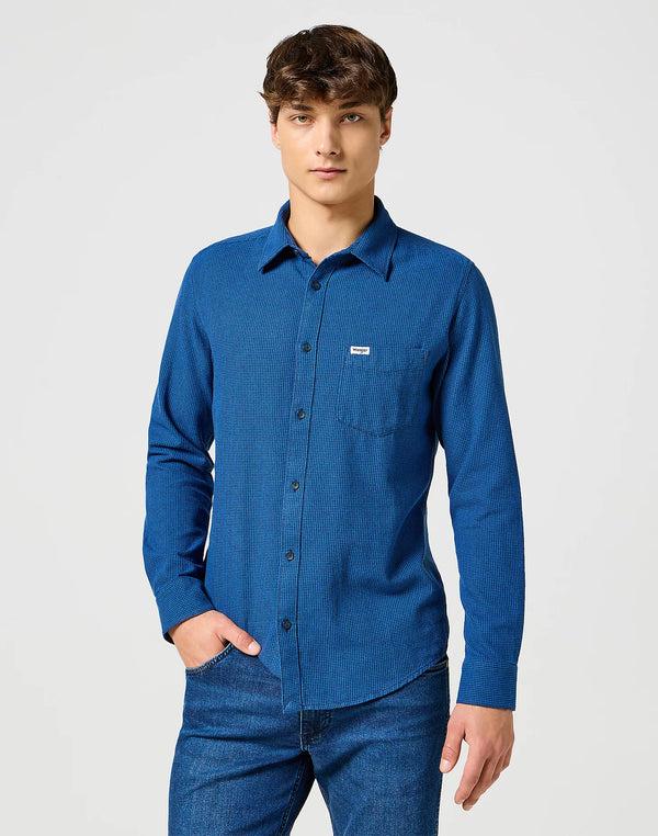 cabano Wrangler Flannel Shirt 7220 B R Blue