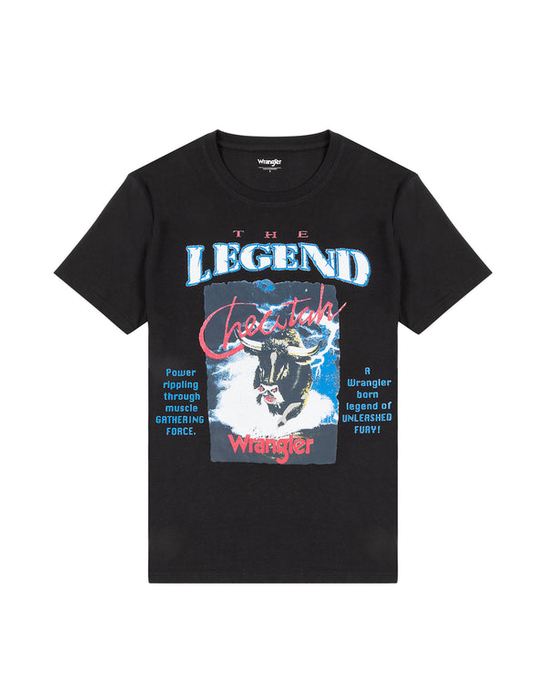 cabano Wrangler Graphic T-Shirt Faded Xv6 K Black