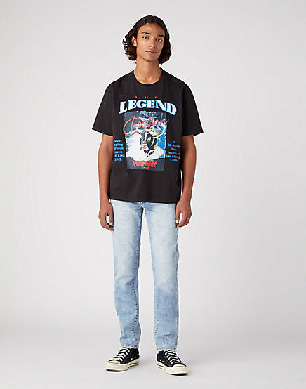 Cabano Wrangler Graphic T-Shirt Faded Xv6 R Black