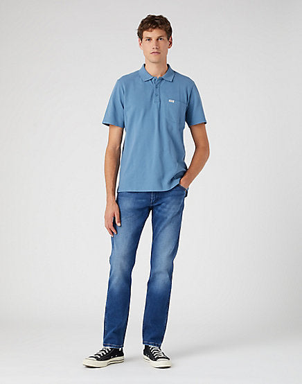 Cabano Wrangler Pique Polo 484Z R Mid Blue