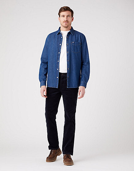 Cabano Wrangler Texas Slim Navy Cord Jeans K Navy