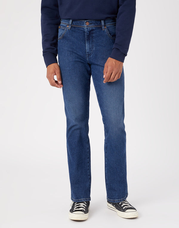 cabano Wrangler Texas The Rock Jeans R Mid Blue
