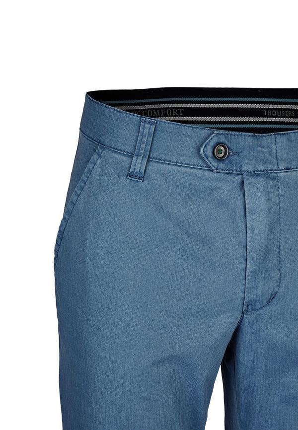 Cabano Club Of Comfort Denver 7901 Cotton Trousers B K Blue