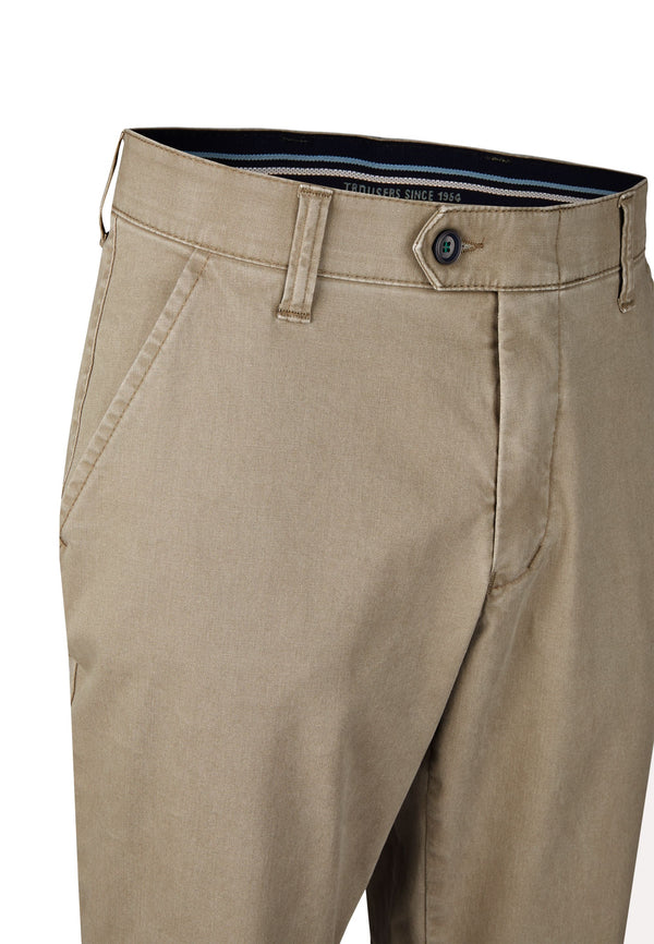 Cabano Club Of Comfort Denver 7901 Cotton Trousers Bg K Beige