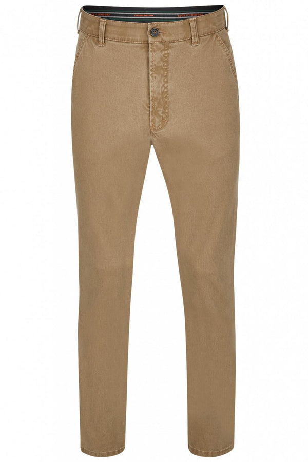 Cabano Club Of Comfort Garvey Cotton Trousers 6421 F R Dark Beige