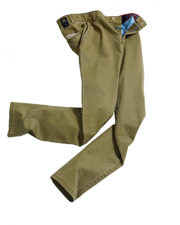 cabano Club Of Comfort Garvey Cotton Trousers 6701 K Green