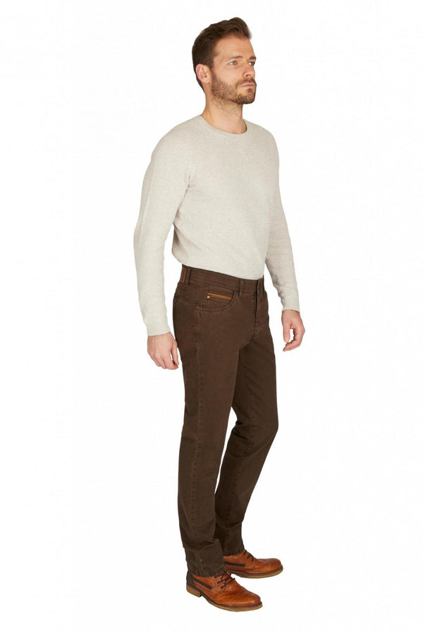 Cabano Club Of Comfort Marvin Cotton Trousers 7611 B R Brown