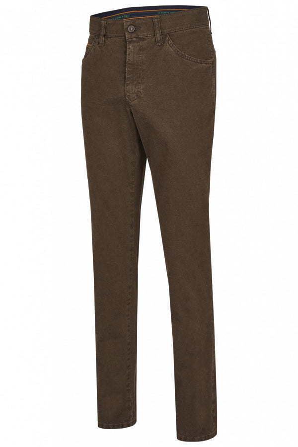 Cabano Club Of Comfort Marvin Cotton Trousers 7611 B R Brown