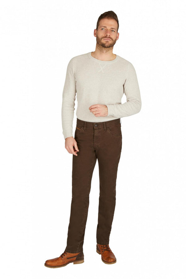 cabano Club Of Comfort Marvin Cotton Trousers 7611 B R Brown