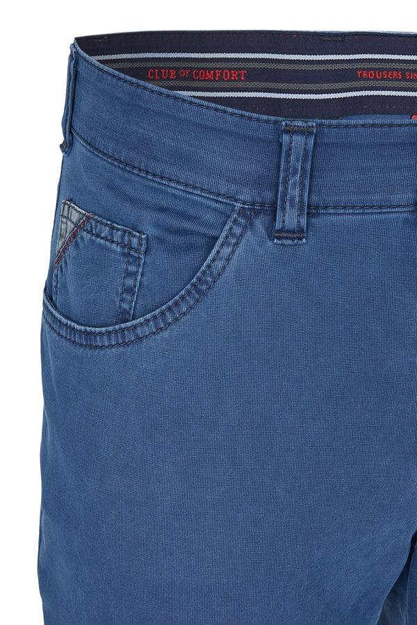Cabano Club Of Comfort Western Style Cotton Trousers Keno R Blue