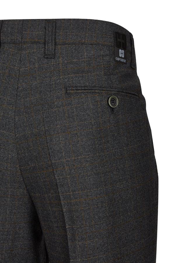 Cabano Club Of Comfort Wool Trousers Victor R Dark Grey