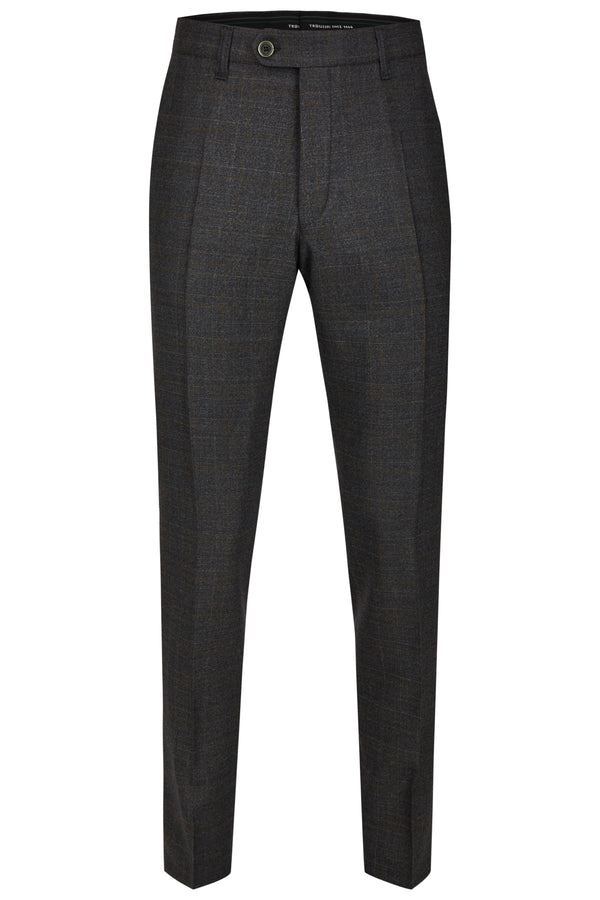 cabano Club Of Comfort Wool Trousers Victor R Dark Grey