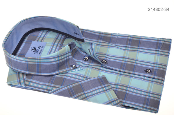 Cabano Culture Casual Large Check Shirt R Pink Culture Casual Large Check Shirt R Turquoise