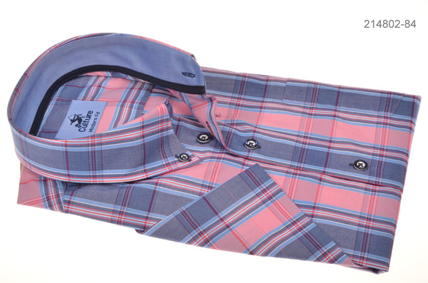 cabano Culture Casual Large Check Shirt R Pink Culture Casual Large Check Shirt R Turquoise