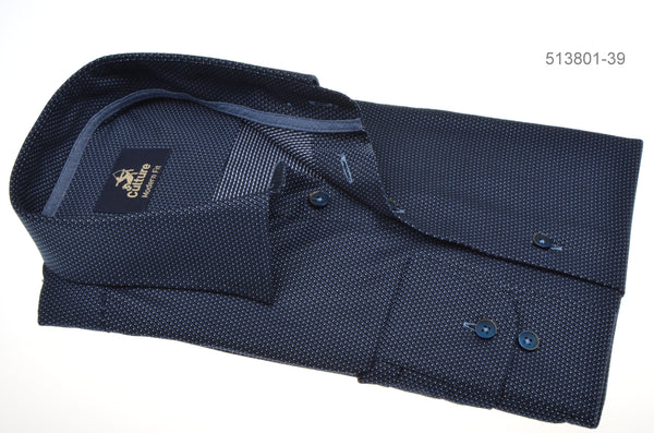 Cabano Culture Micro Pattern Shirt K Black Culture Micro Pattern Shirt K Navy