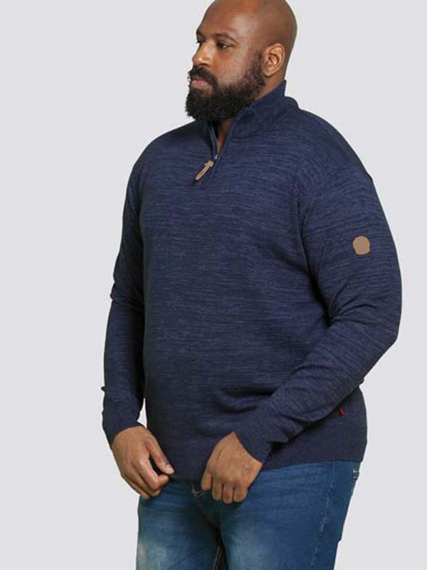 Cabano D555 Duke Orleans Melange Knit Zip Neck K Grey D555 Duke Orleans Melange Knit Zip Neck K Navy