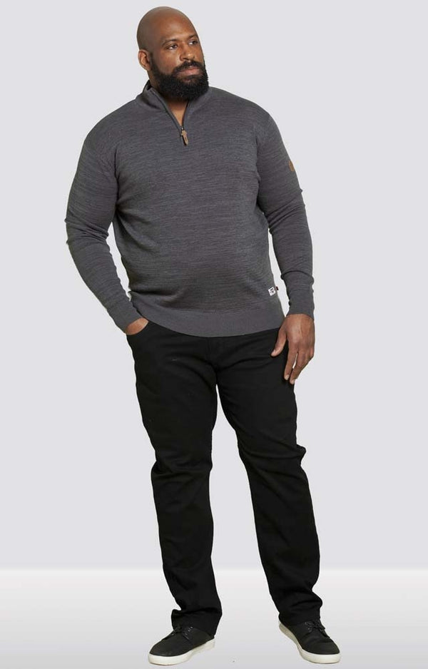 Cabano D555 Duke Orleans Melange Knit Zip Neck K Grey D555 Duke Orleans Melange Knit Zip Neck K Navy