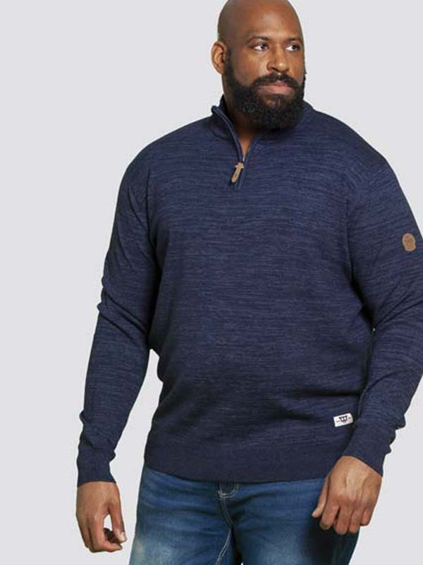 cabano D555 Duke Orleans Melange Knit Zip Neck K Grey D555 Duke Orleans Melange Knit Zip Neck K Navy