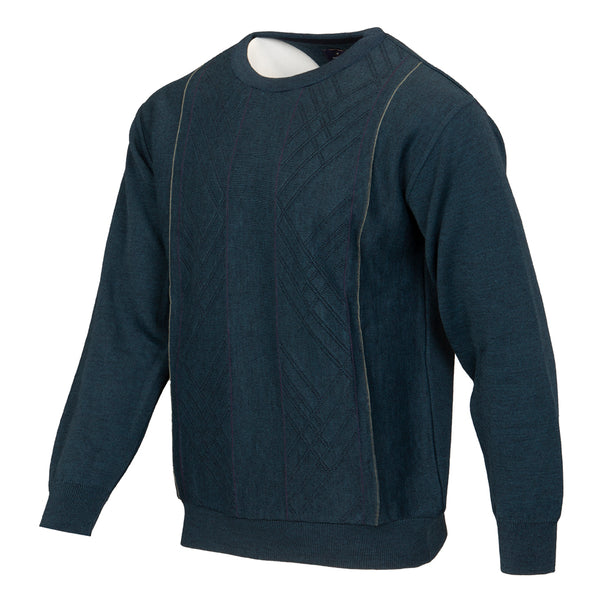 Cabano Deer Park Round Neck Jumper 3240 G R Teal Green