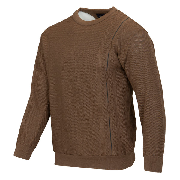 Cabano Deer Park Round Neck Jumper 3244 C K Dark Beige