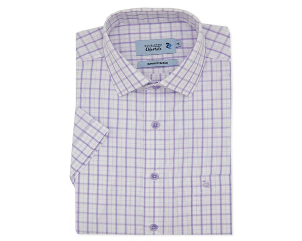 Cabano Double Two Check Shirt 1034 K Blue Double Two Check Shirt 1034 K Purple