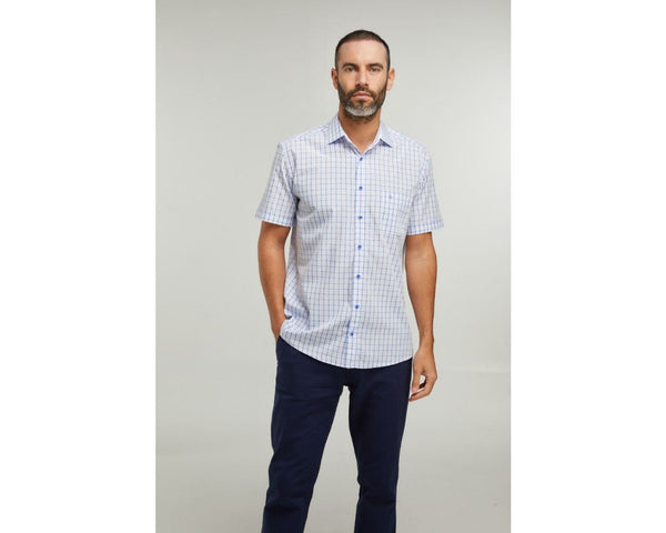 Cabano Double Two Check Shirt 1034 K Blue Double Two Check Shirt 1034 K Purple