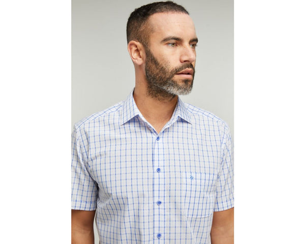 cabano Double Two Check Shirt 1034 K Blue Double Two Check Shirt 1034 K Purple