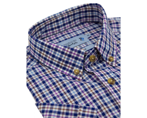 Cabano Double Two Short Sleeve Shirt 1052 K Light Blue Double Two Short Sleeve Shirt 1052 K Navy
