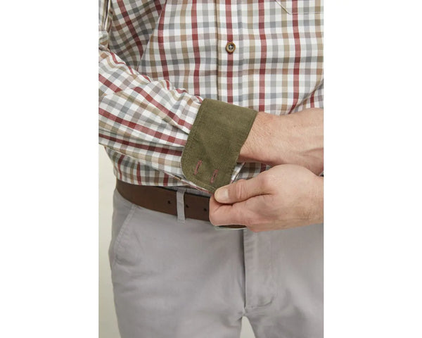 Cabano Double Two Tatersall Check Shirt 4200 R Beige