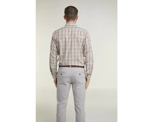 Cabano Double Two Tattersall Check Shirt 4200 K Beige