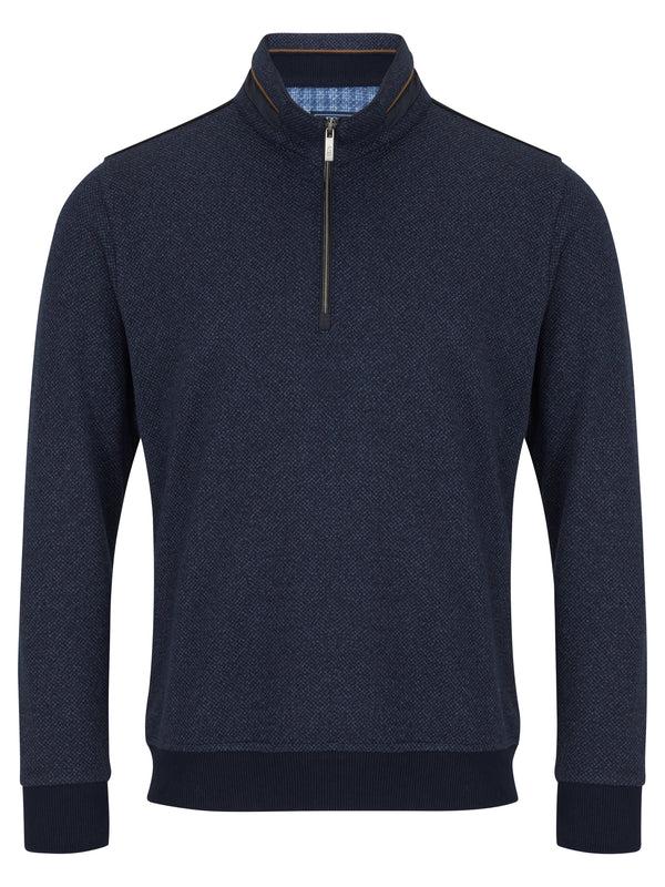 cabano Drifter 1/4 Zip 5186 Polo Sweatshirt Db R Dark Blue
