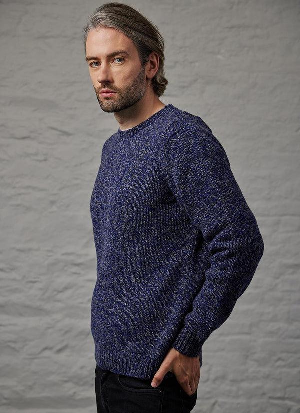 Cabano Fisherman Out Of Ireland Jersey Stitch Crew Neck Jumper Grey