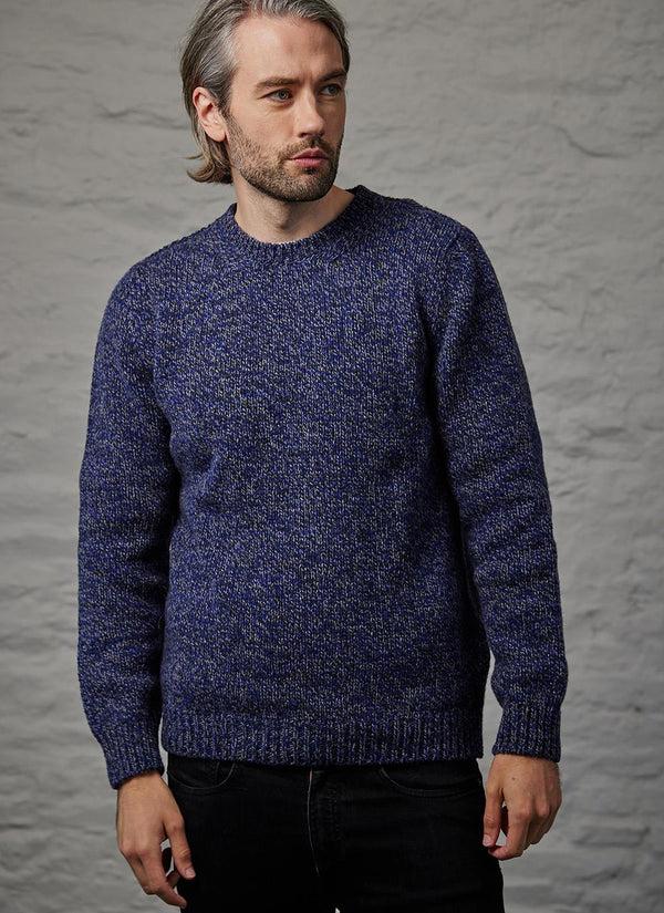 Cabano Fisherman Out Of Ireland Jersey Stitch Crew Neck Jumper 412A R Grey