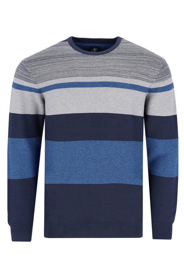 cabano Hajo Striped Round Neck 27480 Jumper N R Navy