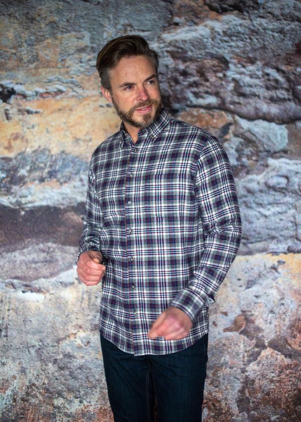 Cabano Henderson Check Shirt 5533 R Turquoise Henderson Check Shirt 5533 R Wine