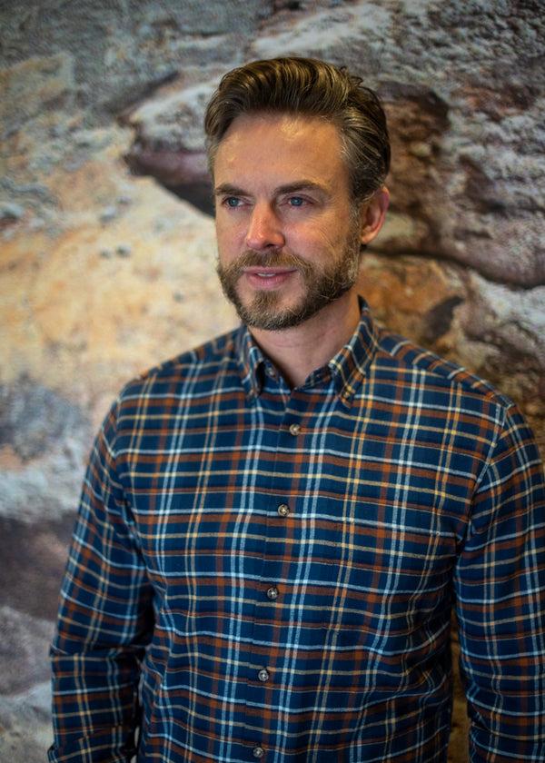 cabano Henderson Check Shirt 5535 K Navy Henderson Check Shirt 5535 K Wine