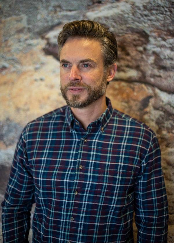 cabano Henderson Check Shirt 5535 R Navy Henderson Check Shirt 5535 R Wine