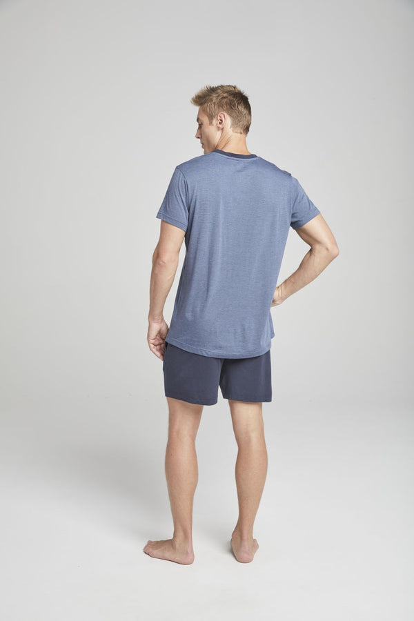 Cabano Jockey Men's Short Sleeve T-shirt And Shorts Pyjamas Set R Navy