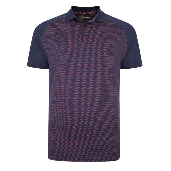 cabano Kam Dobby Print Jersey Polo 5447 K Black Kam Dobby Print Jersey Polo 5447 K Navy