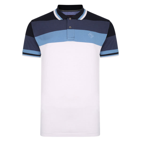 cabano Kam Engineered Striped Polo 5434 K Blue Kam Engineered Striped Polo 5434 K Grey