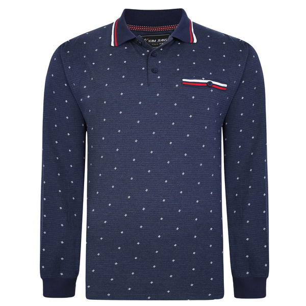 Cabano Kam Long Sleeve Polo Kbs5461 K Grey Kam Long Sleeve Polo Kbs5461 K Navy