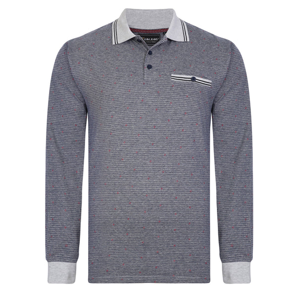 cabano Kam Long Sleeve Polo Kbs5461 K Grey Kam Long Sleeve Polo Kbs5461 K Navy