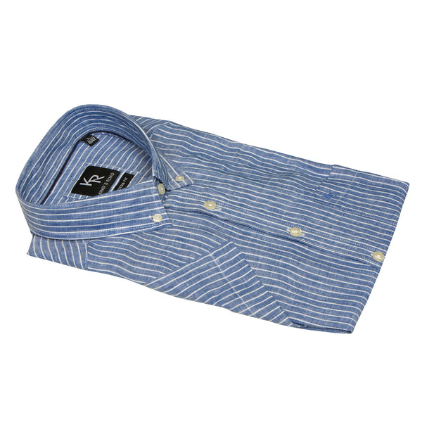 cabano Kings Road Short Sleeve Shirt 70141 R Mid Blue