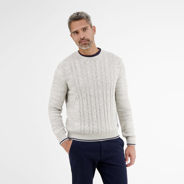 cabano Lerros Round Neck Sweater 5035 R Navy Lerros Round Neck Sweater 5035 R White